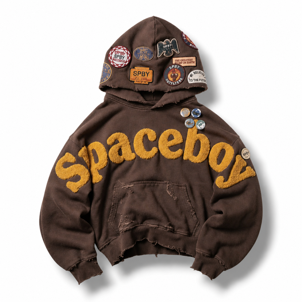 Brown Spaceboy University Hoodie
