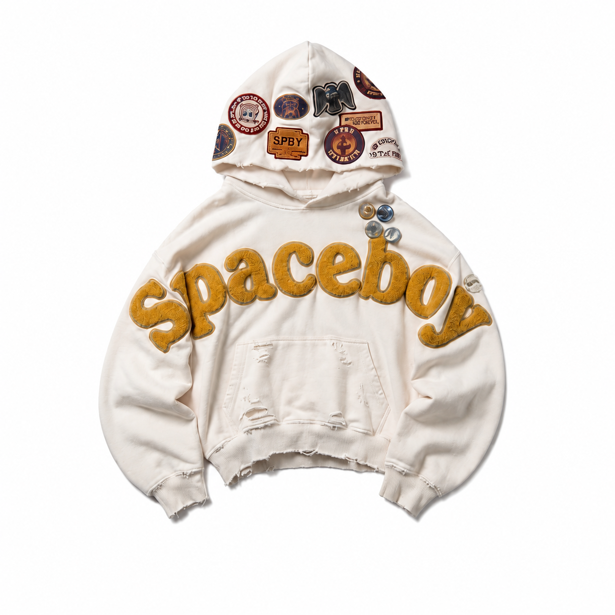 White SPACEBOY University Hoodie